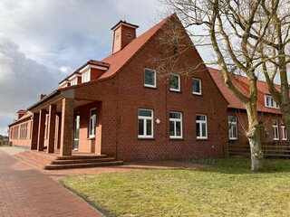 Schöner Wintertag auf der Ostfriesischen Insel Juist in der Nordsee	