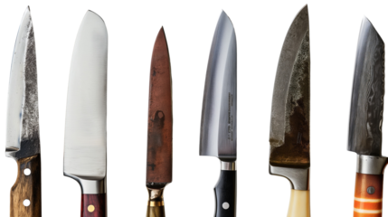Kitchen knife isolated with transparent background