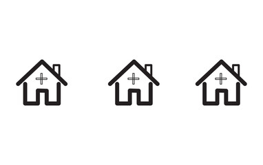 House icon set vector. Home sign and symbol