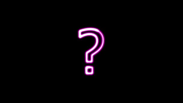 Question mark icon animation, Question marks and confusion sign.