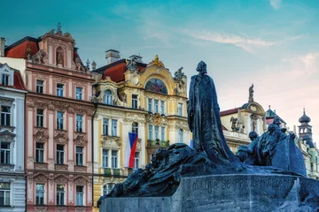 Poster Jan Hus memorial, Prague, Czech Republic © atosan