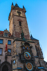 Astronomical clock Orloj in Prague, the capital of Czech Republic.