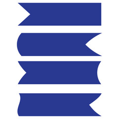 Blue Ribbon Set In White Background eps10