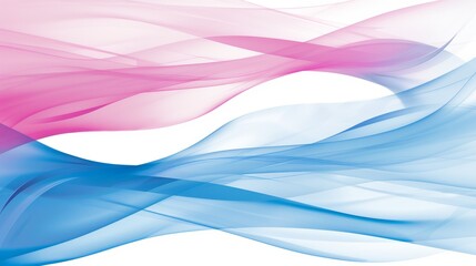 Smooth Flow of Blue and Pink Hues in Abstract Design