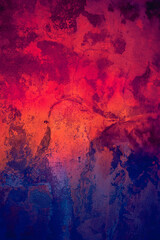 Abstract background with earthy texture and vibrant colors of the old wall