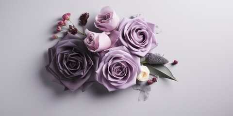 roses in delicate shades with patterns on a light background.
Concept: greeting cards, spring themes, packaging design or birthdays and international women's day
