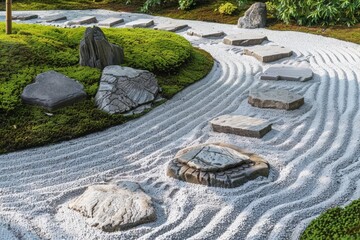 japanees stone garden, the meditation place, zen inspiration