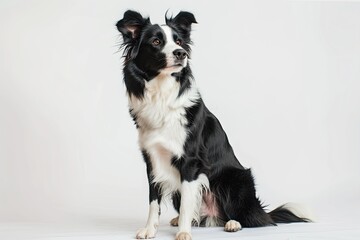 Cute dog on a white background