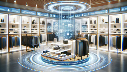 Smart Clothing Store with Interactive AI Analytics. - 766421802