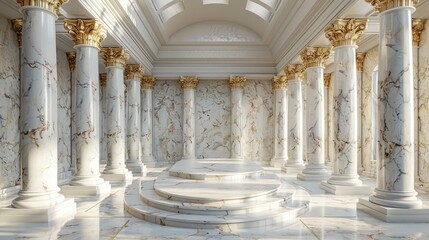 luxury palace marble pillar building