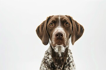 Cute dog on a white background