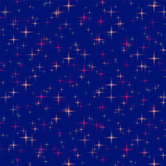 multi-colored luminous highlights on a dark blue background