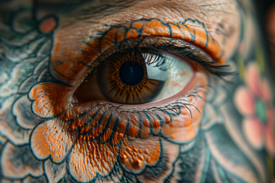 Striking Tattooed Eye with Exquisite Artistry