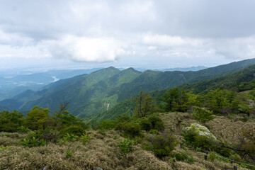 Mountain trail from Hirugadake to Mt. Tanzawa 