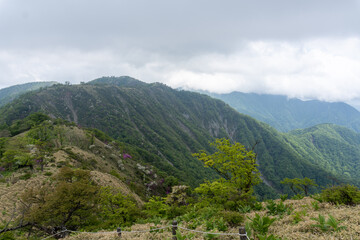 Obraz premium Mountain trail from Hirugadake to Mt. Tanzawa 