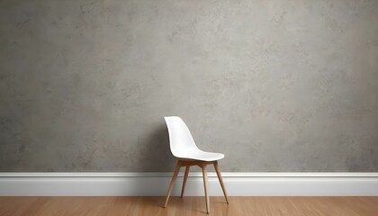 Creative wall design with chair textured background 