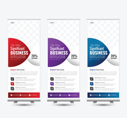 vector modern roll up banner rack card or dl flyer templates for presentation purpose