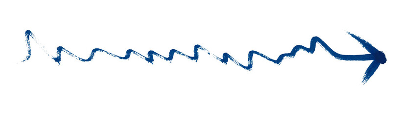 Blue arrows isolated on transparent background
