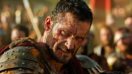 Samson's eyes gouged out in battle., faith, religious imagery, Catholic religion, Christian illustration