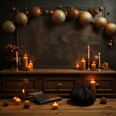 candles background for graduation albums - obrazy, fototapety, plakaty