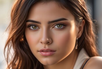 Obraz premium A Portrait Of Breathtakingly Gorgeous, Exotic, Beautiful Woman.