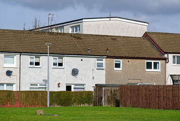 Council flats in poor housing estate in Glasgow