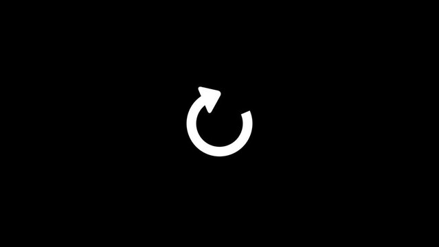 Reload icon, circular refresh arrow animation. Rotation arrow symbol.