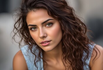 Fototapeta premium A Portrait Of Breathtakingly Gorgeous, Exotic, Beautiful Woman.