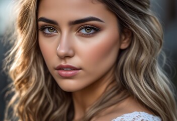 Obraz premium A Portrait Of Breathtakingly Gorgeous, Exotic, Beautiful Woman.