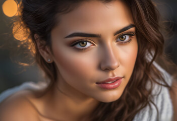 A Portrait Of Breathtakingly Gorgeous, Exotic, Beautiful Woman.