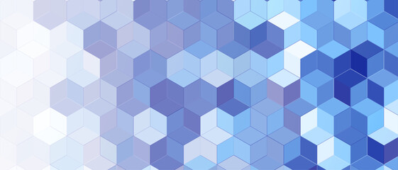 Elegant modern blue background with honeycomb structures
