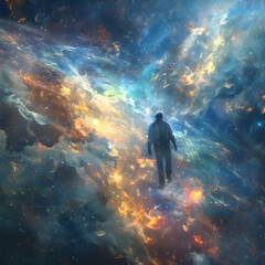 A divinal cosmic psionic psychedelic entity in the vast greatness of space, bending the notions of space and time, transcending consciousness throughout the cosmos