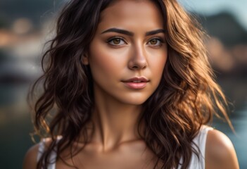 Fototapeta premium A Portrait Of Breathtakingly Gorgeous, Exotic, Beautiful Woman.