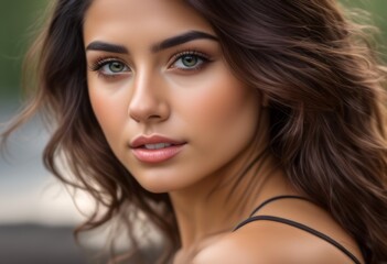 Obraz premium A Portrait Of Breathtakingly Gorgeous, Exotic, Beautiful Woman.