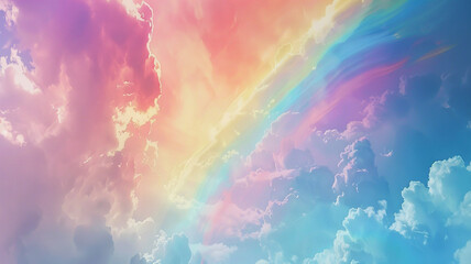 rainbow with sky