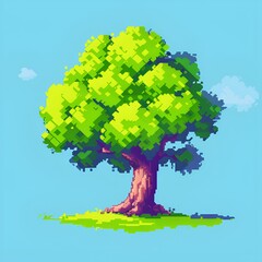 tree in "pixel art" style