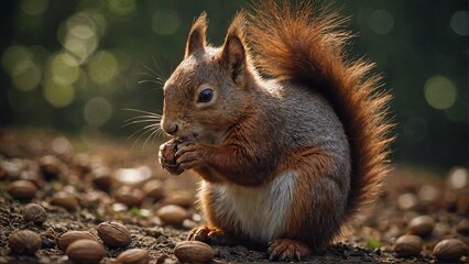 squirrel eating nut