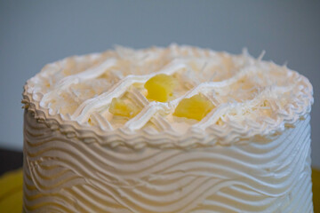 Decorated and minimalist pineapple cake