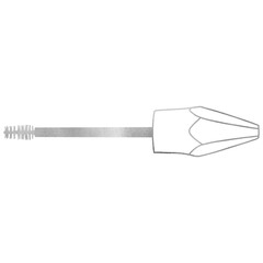 Silver Mascara Brush  isolated on white