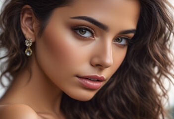 Fototapeta premium A Portrait Of Breathtakingly Gorgeous, Exotic, Beautiful Woman.