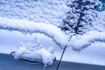 typical car in winter - frost - 766433854