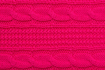 pink knitted fabric
