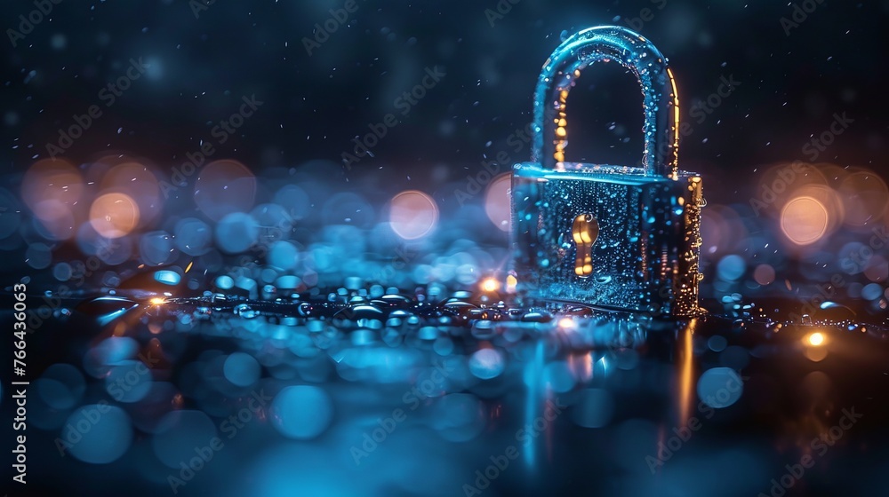 Aufkleber internet security online concept: padlock with keyhole icon in. personal data security illustrates c