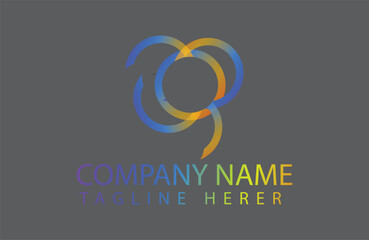 Vector abstract logo design template for business, finance and company identity.
