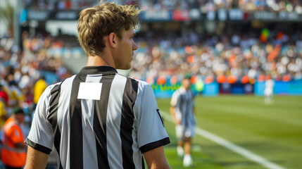 Young player preparing to enter the game