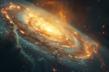 Planet in space galaxy wallpaper illustration 