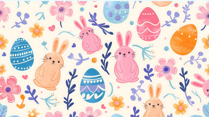 Charming Illustration of Whimsical Birds Amongst Blooming Florals