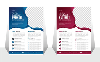 Corporate Business Flyer Poster Brochure Cover Design Template A4 size vector layout flyer template with minimalist layout