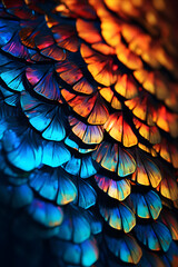 Vibrant Butterfly Wing Macro Illustration