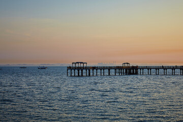 Fototapeta premium sunset on the pier